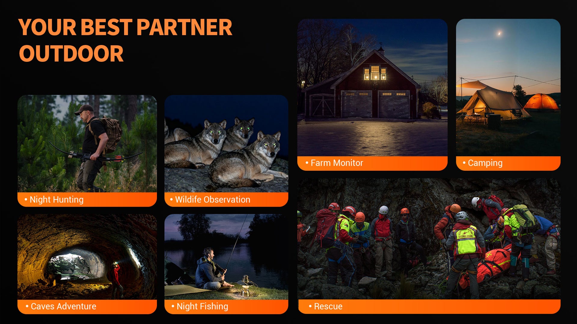 Minener NOX-V5 outdoor night vision use for camping, farm monitoring and wildlife viewing