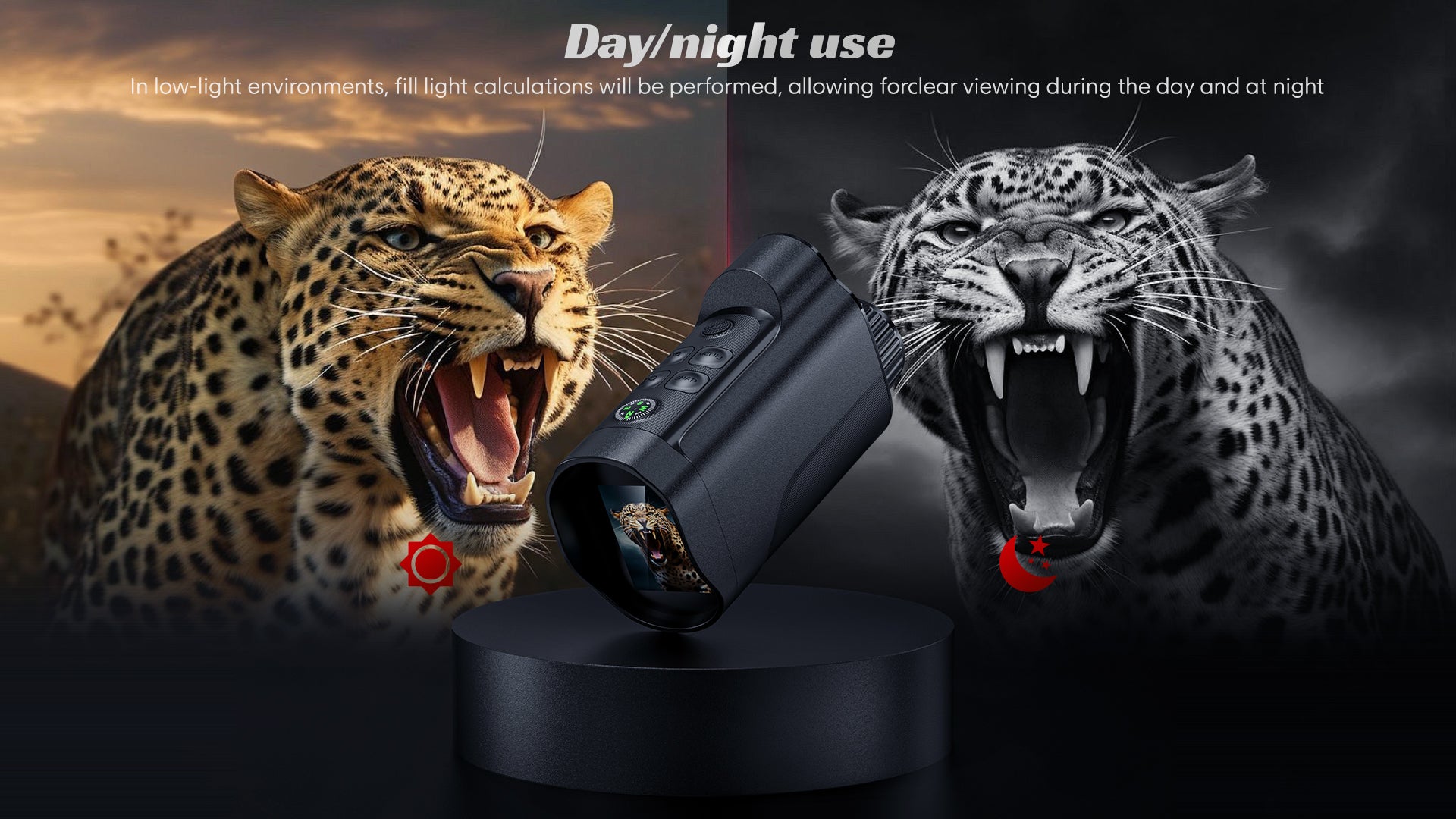Day/night use night vision monocular for low light viewing—Minener MONO-V1 helps you see clearly in daylight and darkness with IR illumination.