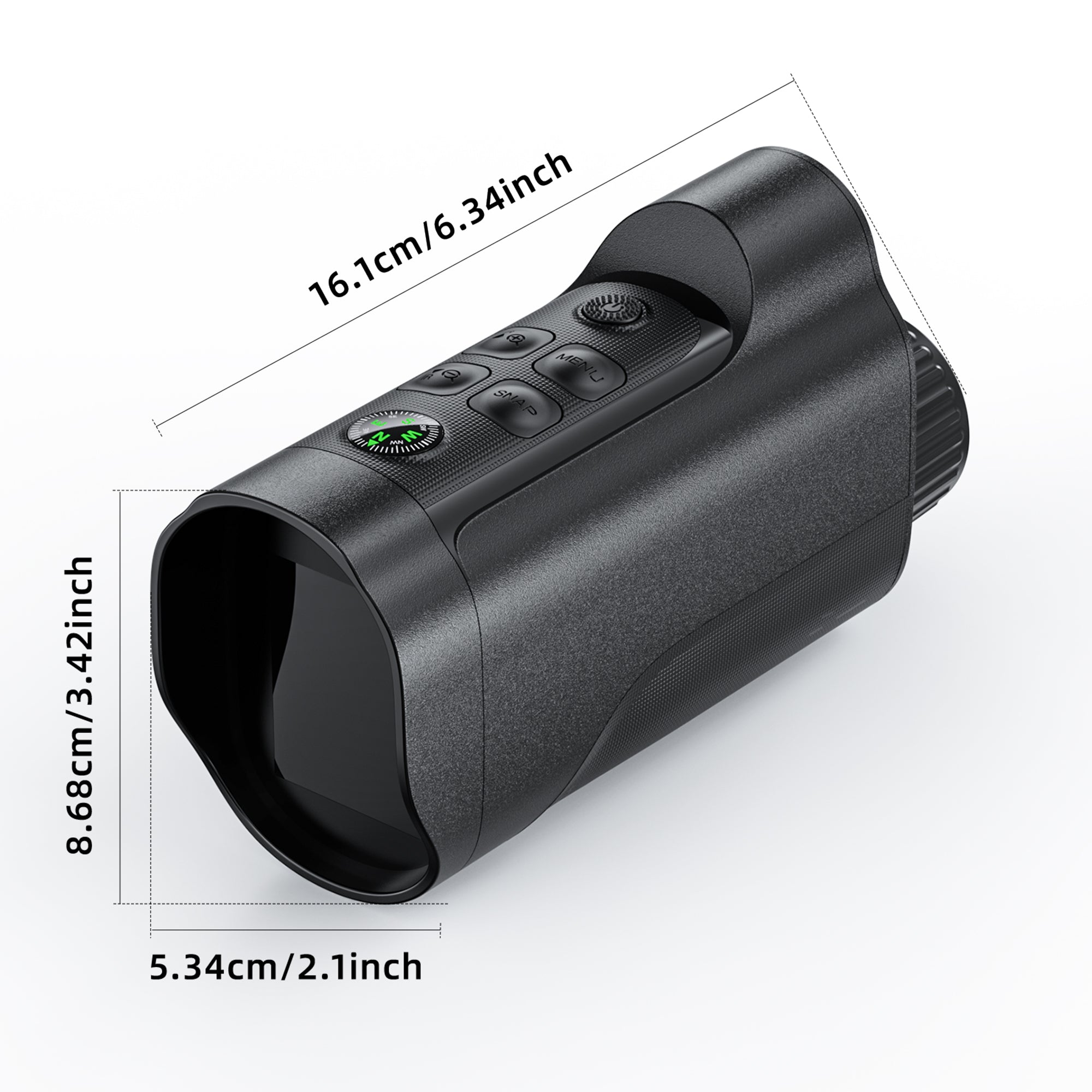 Compact size: 16.1cm/6.34in length, 8.68cm/3.42in height, 5.34cm/2.1in width—easy to pack and carry.