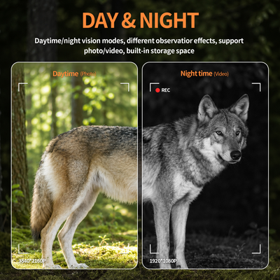 Minener NOX-V5 day and night vision modes for clear wildlife photo and video capture