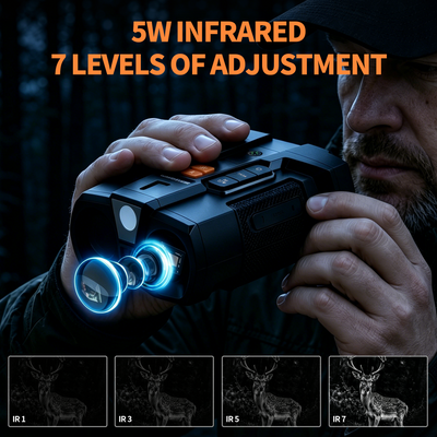 Minener NOX-V5 night vision binoculars with 5W infrared and 7 IR level adjustment